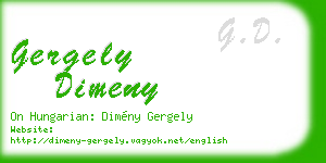 gergely dimeny business card